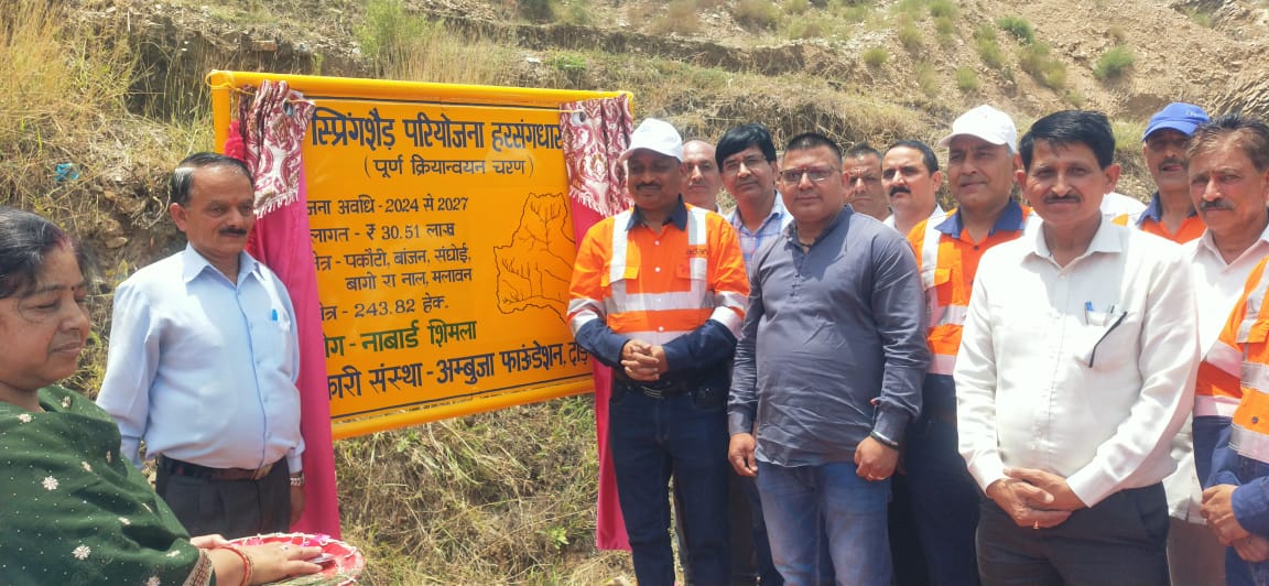 ग्राम पंचायत संघोई और अंबुजा फाउंडेशन दाड़लाघाट के संयुक्त तत्वाधान में संघोई गांव में मनाया गया विश्व पर्यावरण दिवस।