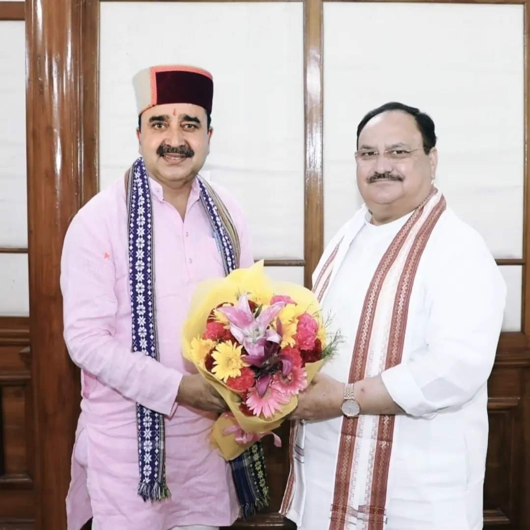 जगत प्रकाश नड्डा को दूसरी बार केंद्रीय मंत्री बनने पर रत्न सिंह पाल ने की प्रसन्नता व्यक्त।