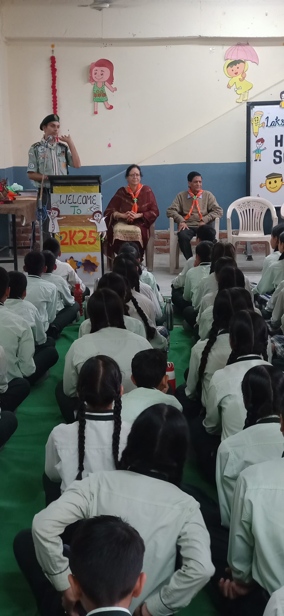 लक्ष्य कॉन्वेंट स्कूल में तीन दिवसीय हिंदुस्तान स्काउट एंड गाइड कैंप की शुरुवात