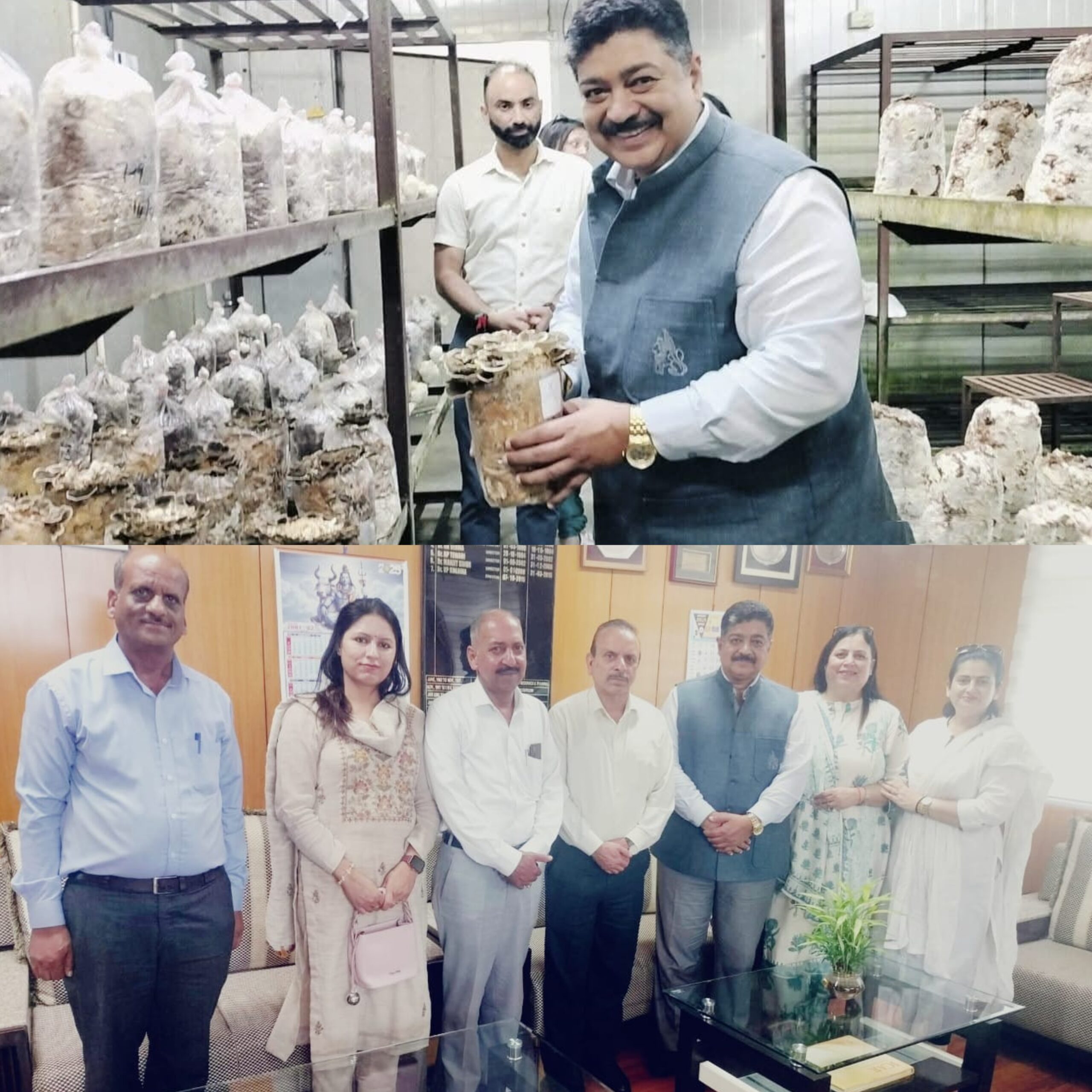 कर्नल (डा.) संजय शांडिल और पूनम शांडिल ने भाकृअनुप- खुम्ब अनुसंधान निदेशालय, चम्बाघाट सोलन का किया दौरा