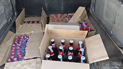 दाड़लाघाट पुलिस ने गाड़ी से की अवेध शराब बरामद